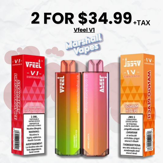 Cheapest VFEEL V1 Disposables in Canada – Now 2 for $34.99!