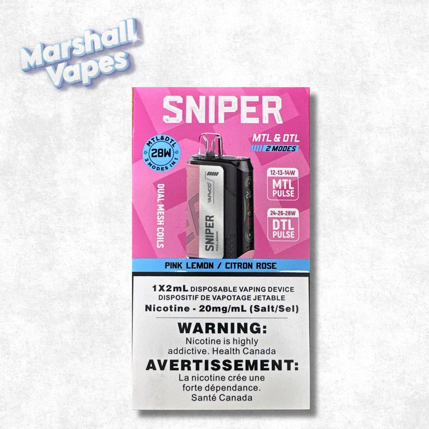 Sniper Disposable – Pink Lemon