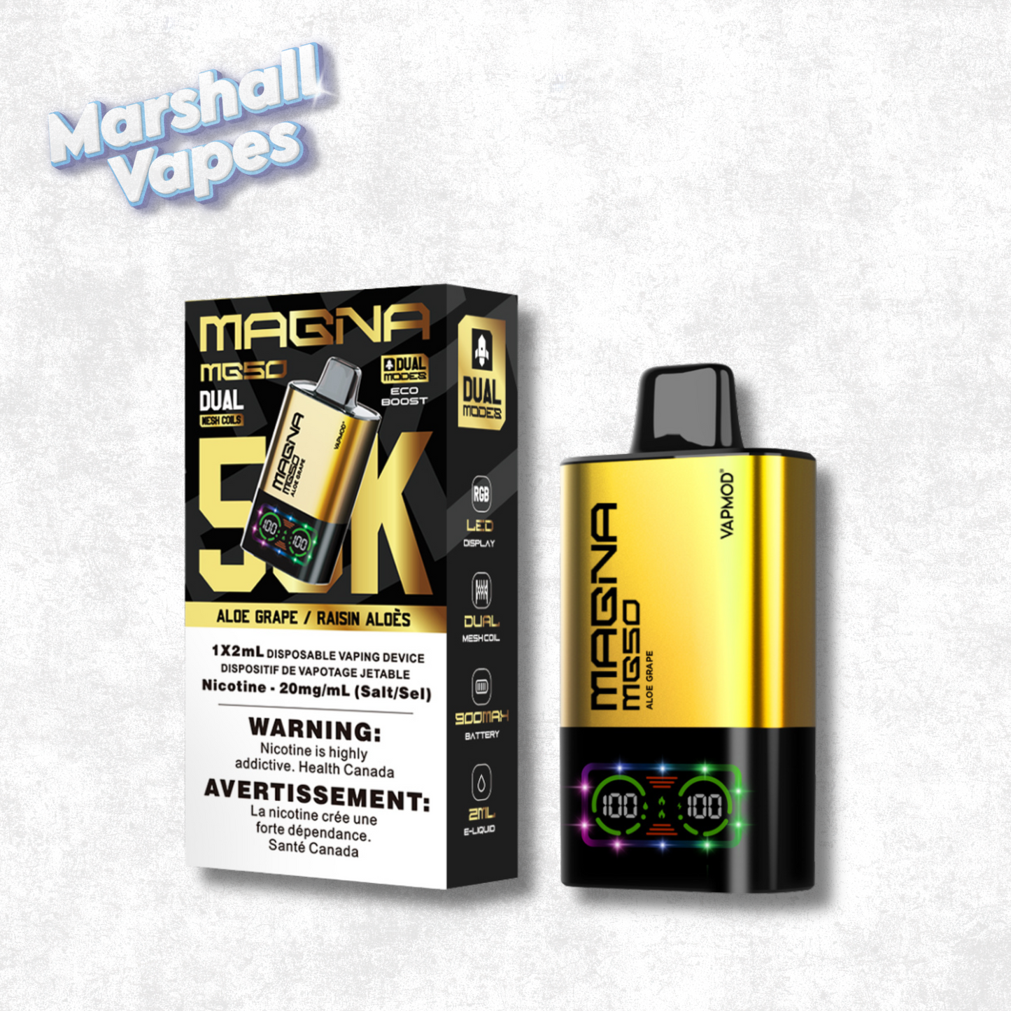 MAGNA MG50 – Aloe Grape (50,000 Puffs)