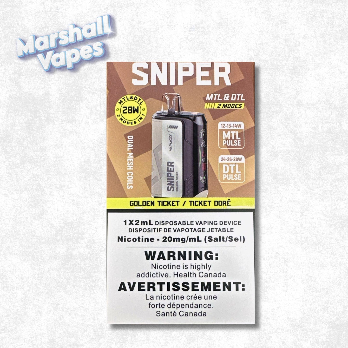 Sniper Disposable – Golden Ticket