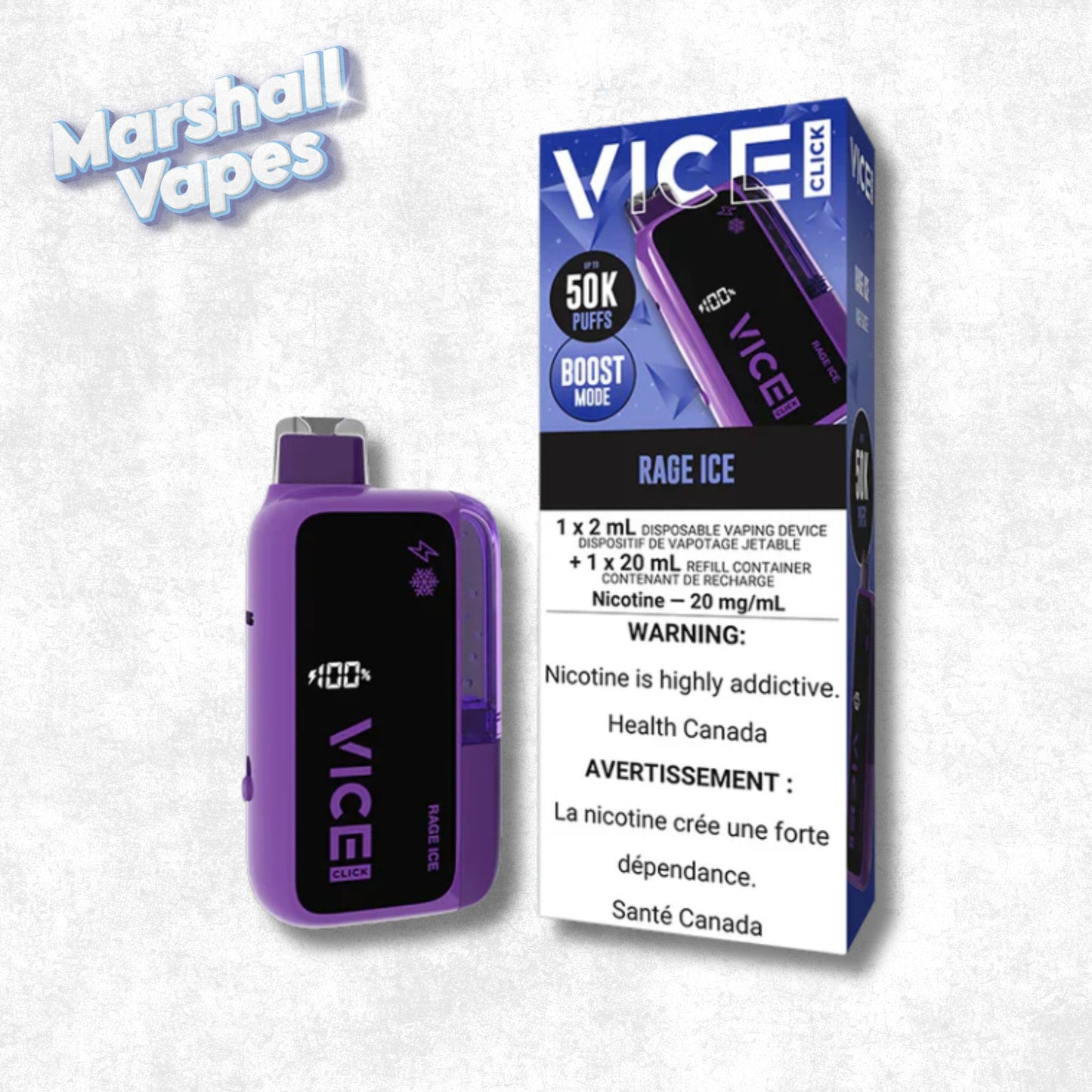Vice Click Disposable – Rage Ice (50,000 Puffs)