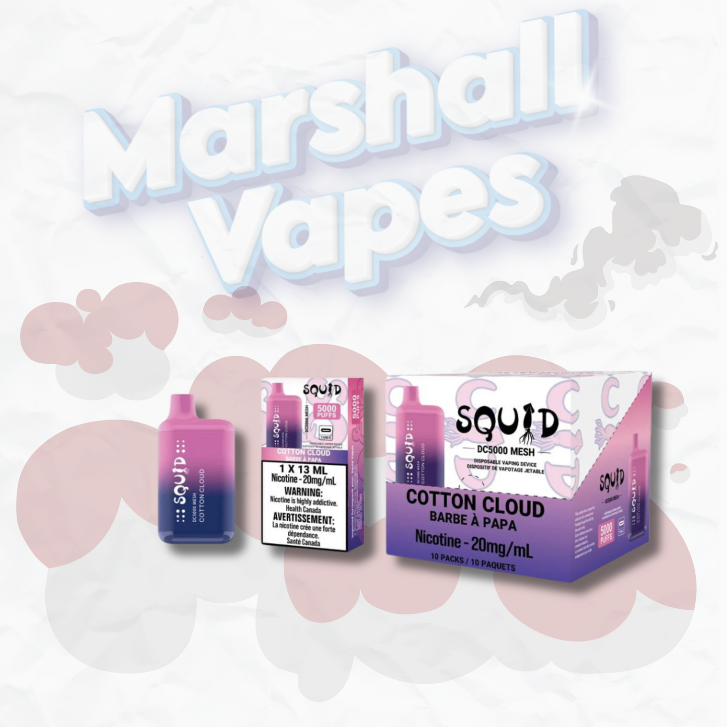 Squid Disposable Cotton Cloud