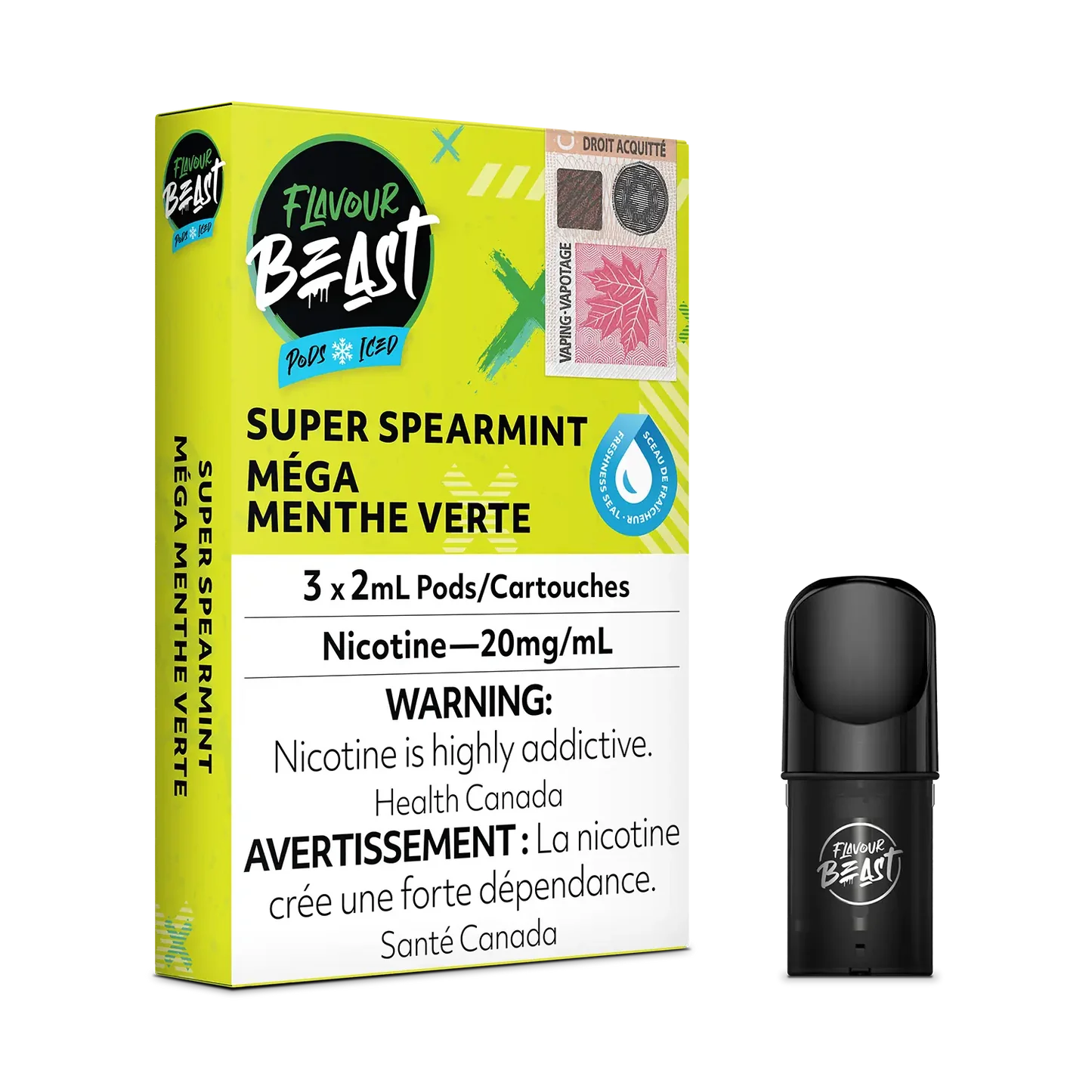 FLAVOUR BEAST PODS pack SUPER SPEARMINT