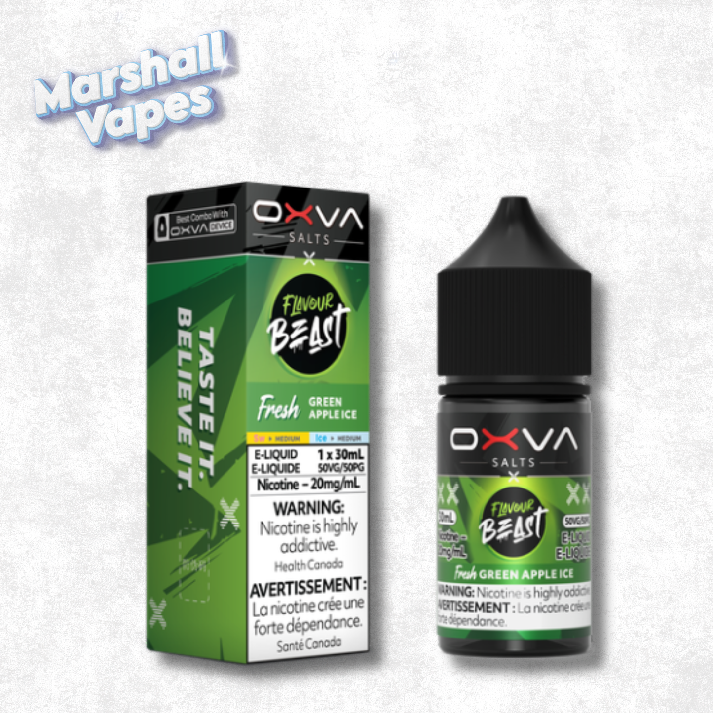 Flavour Beast x OXVA E-Liquid - Fresh Green Apple Ice