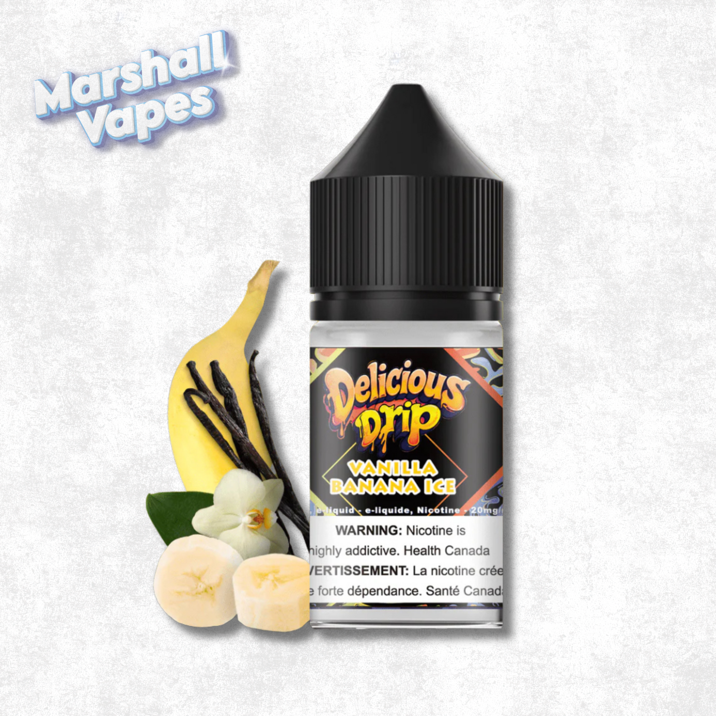 Delicious Drip E-Liquid – Vanilla Banana Ice