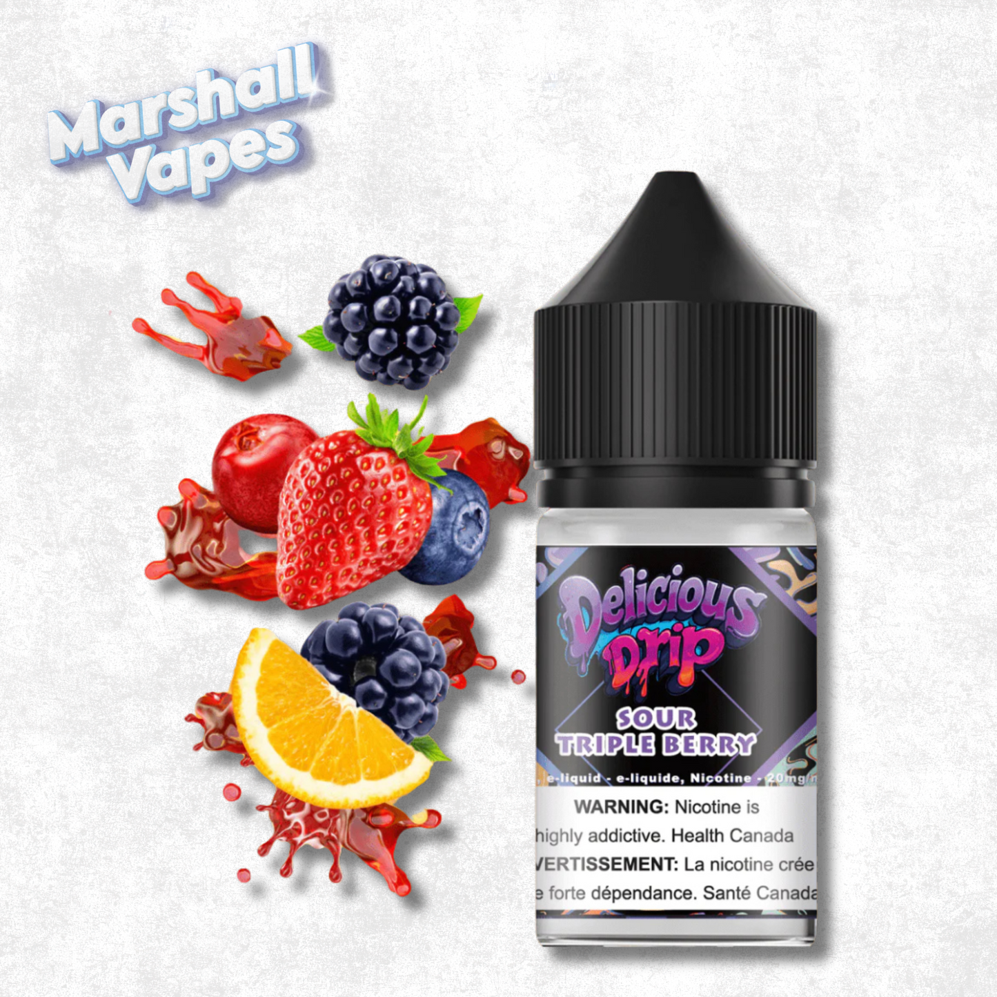 Delicious Drip E-Liquid – Sour Triple Berry