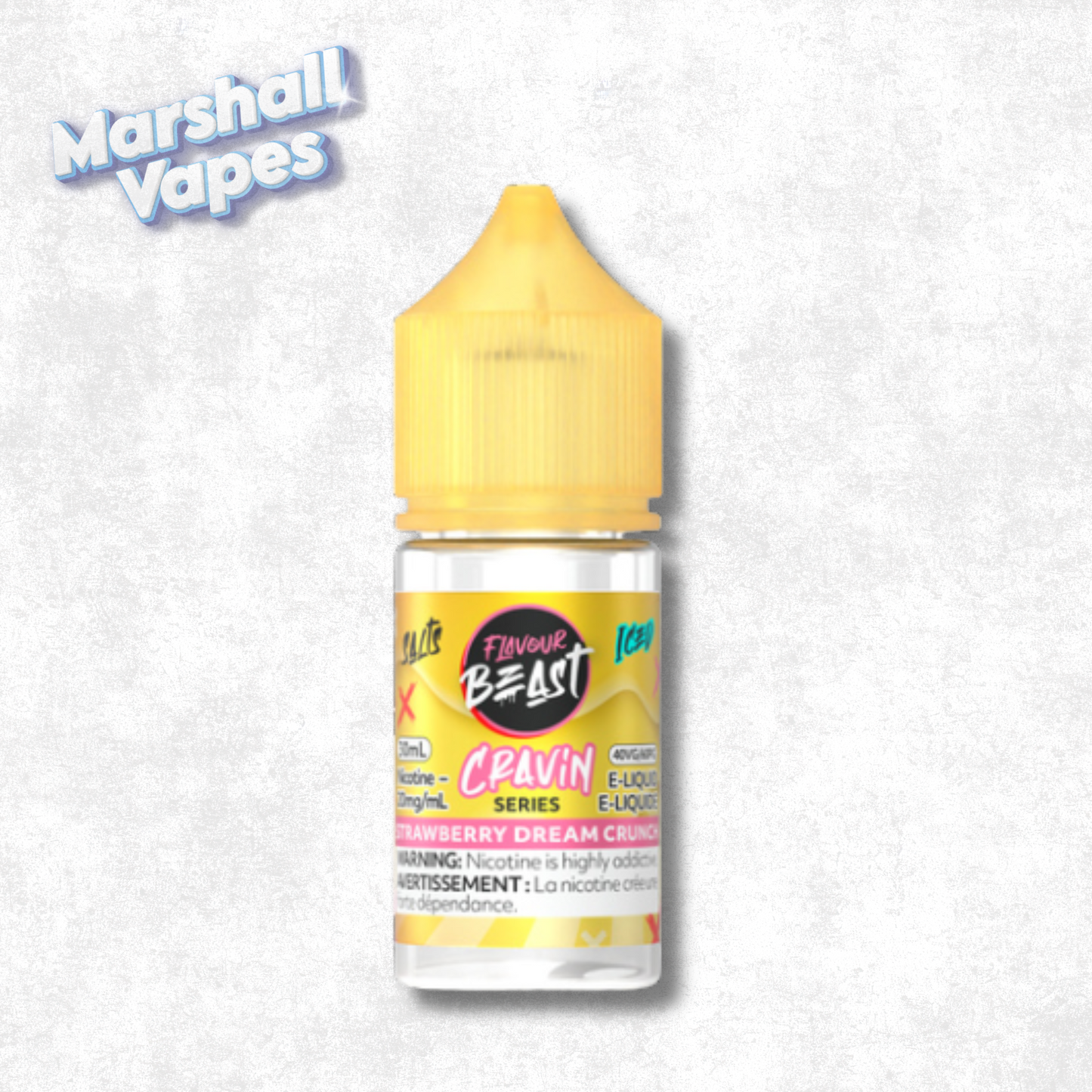 Flavour Beast E-Liquid – Cravin' Strawberry Dream Crunch Iced