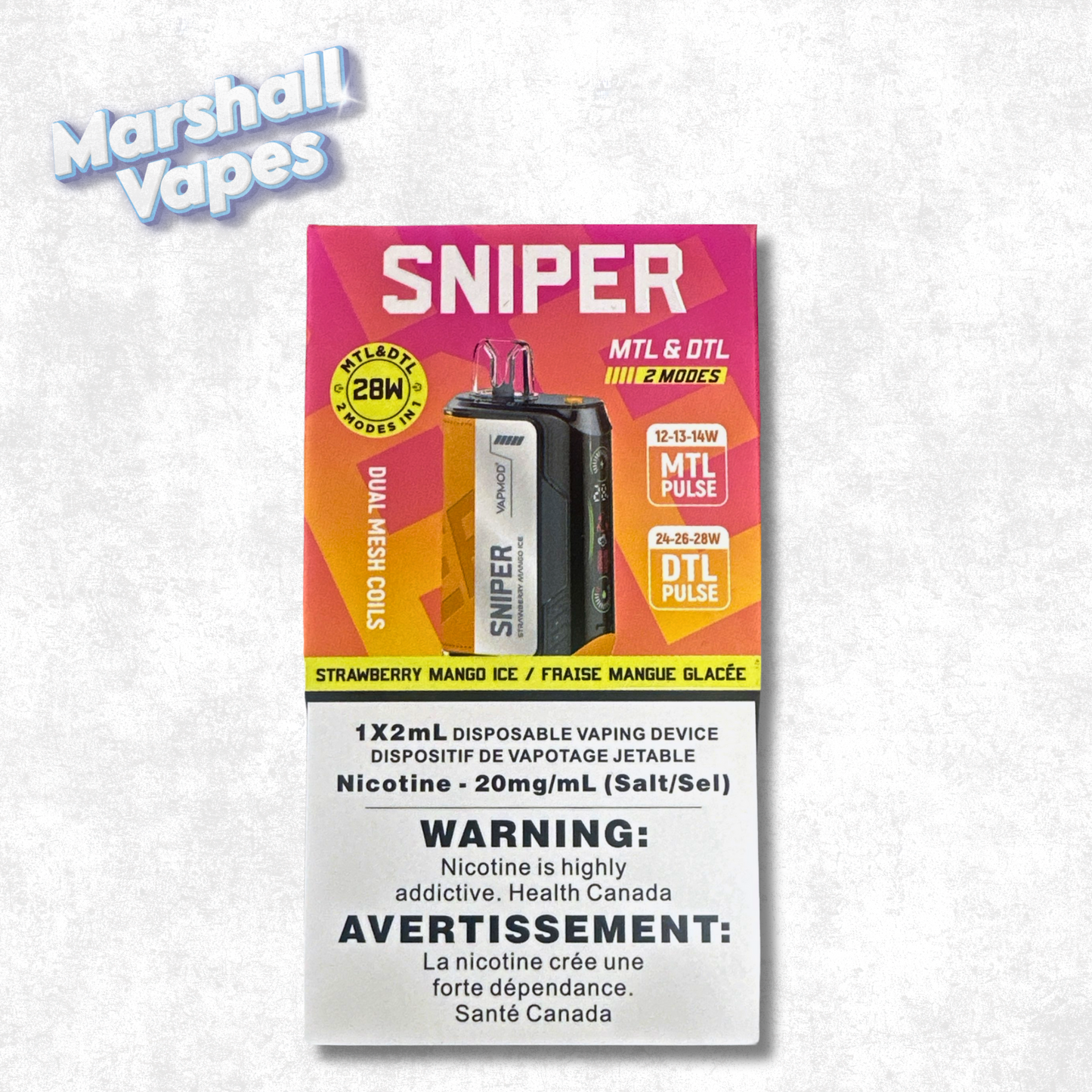 Sniper Disposable – Strawberry Mango Ice