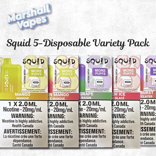 Squid 5 Disposable Variety Pack - Assorted Flavours