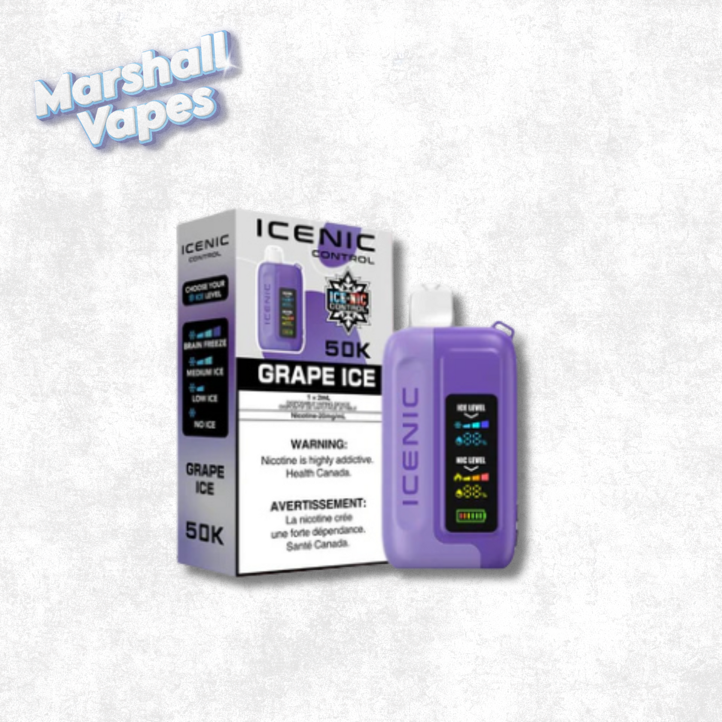 ICE NIC Control Disposable – Grape Ice