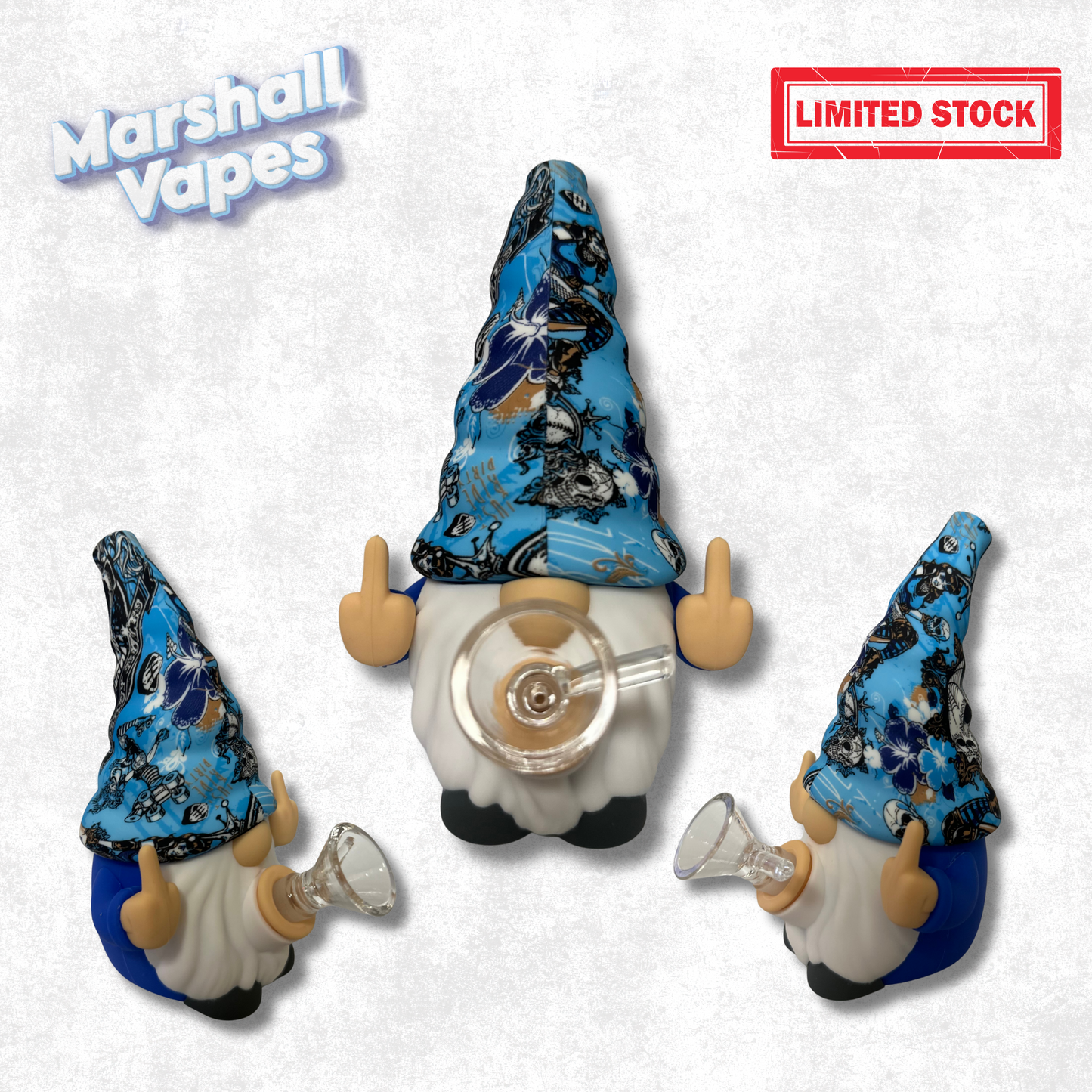 Gnome Silicone Bong – Double Middle Finger Edition