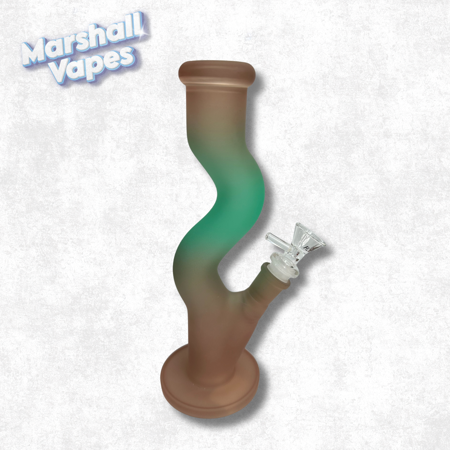 Brown and Green Bong (Medium Sized)
