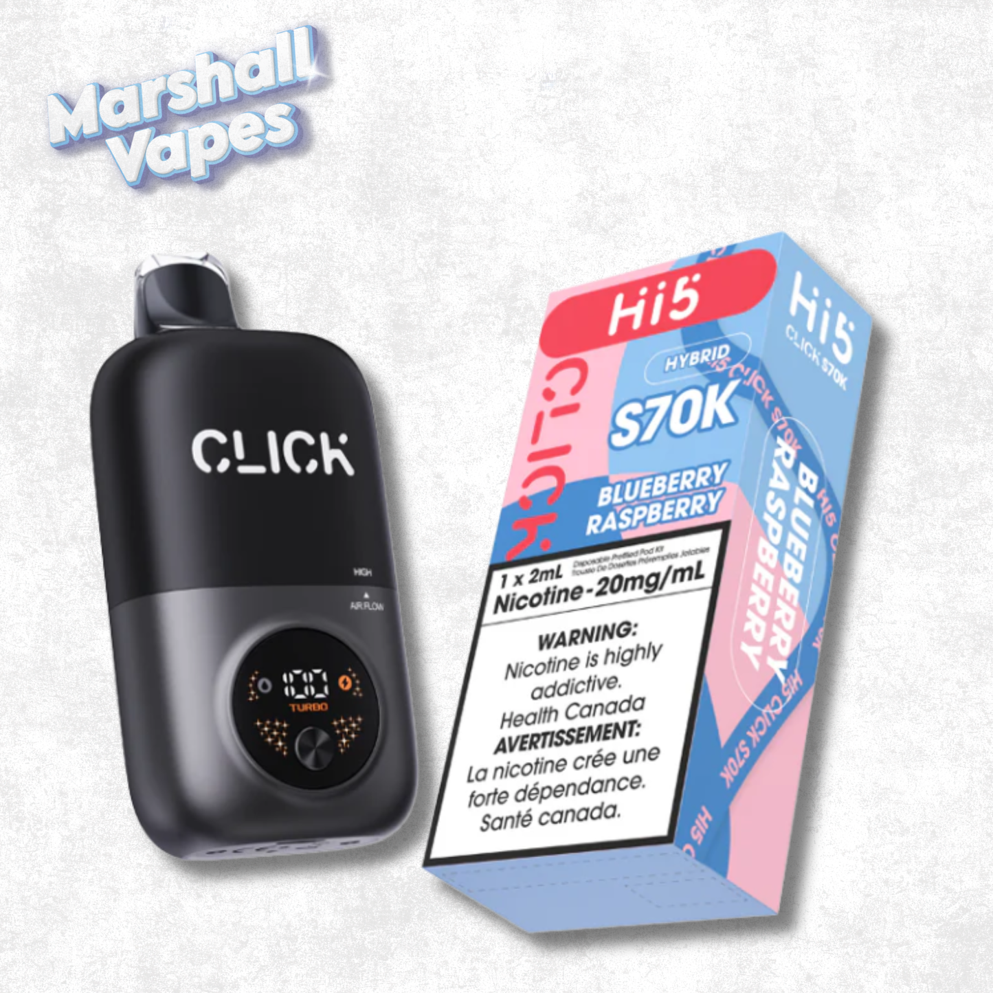 Hi5 S70K Hybrid Disposable – Blueberry Raspberry - Starter Kit