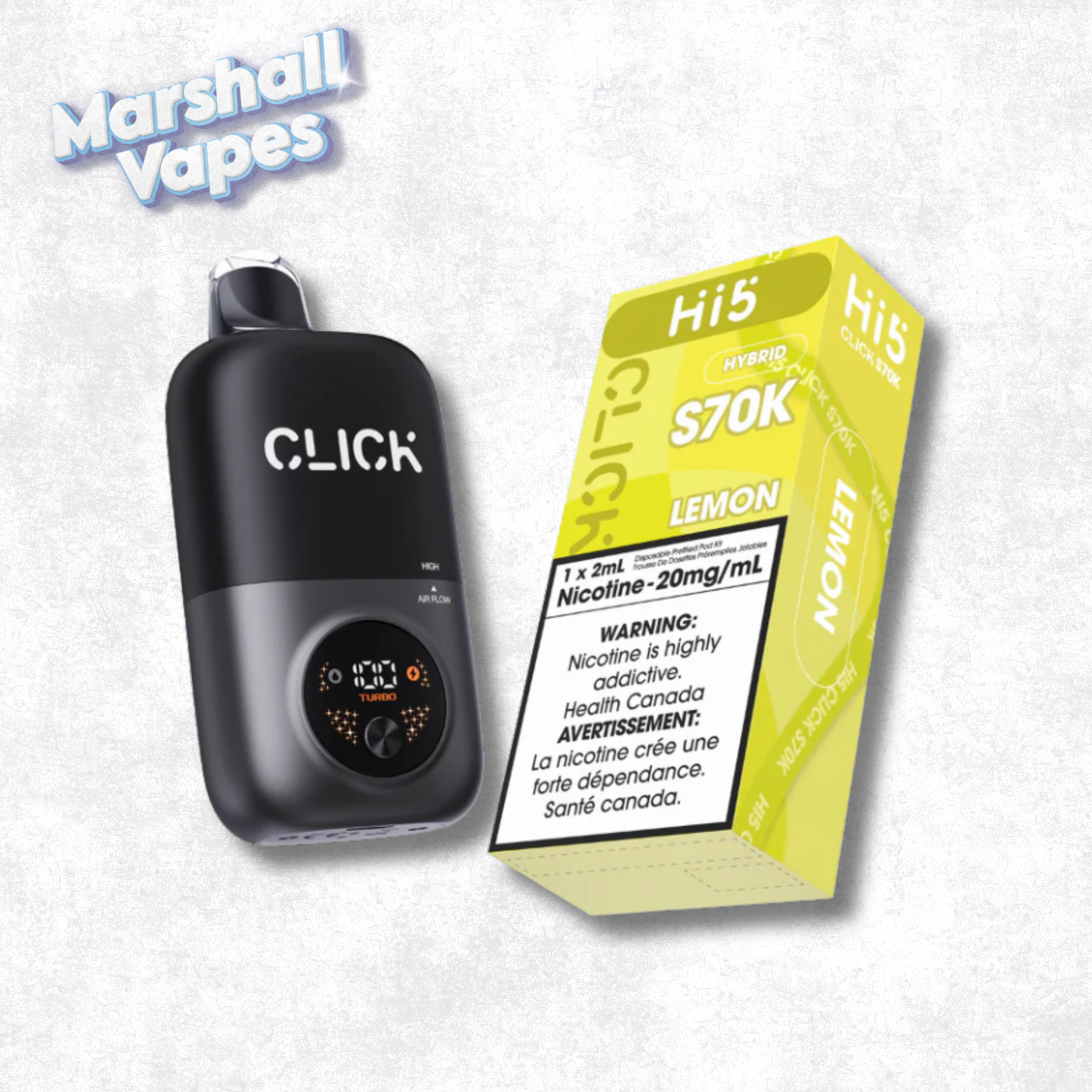 Hi5 S70K Hybrid Disposable – Lemon - Starter Kit