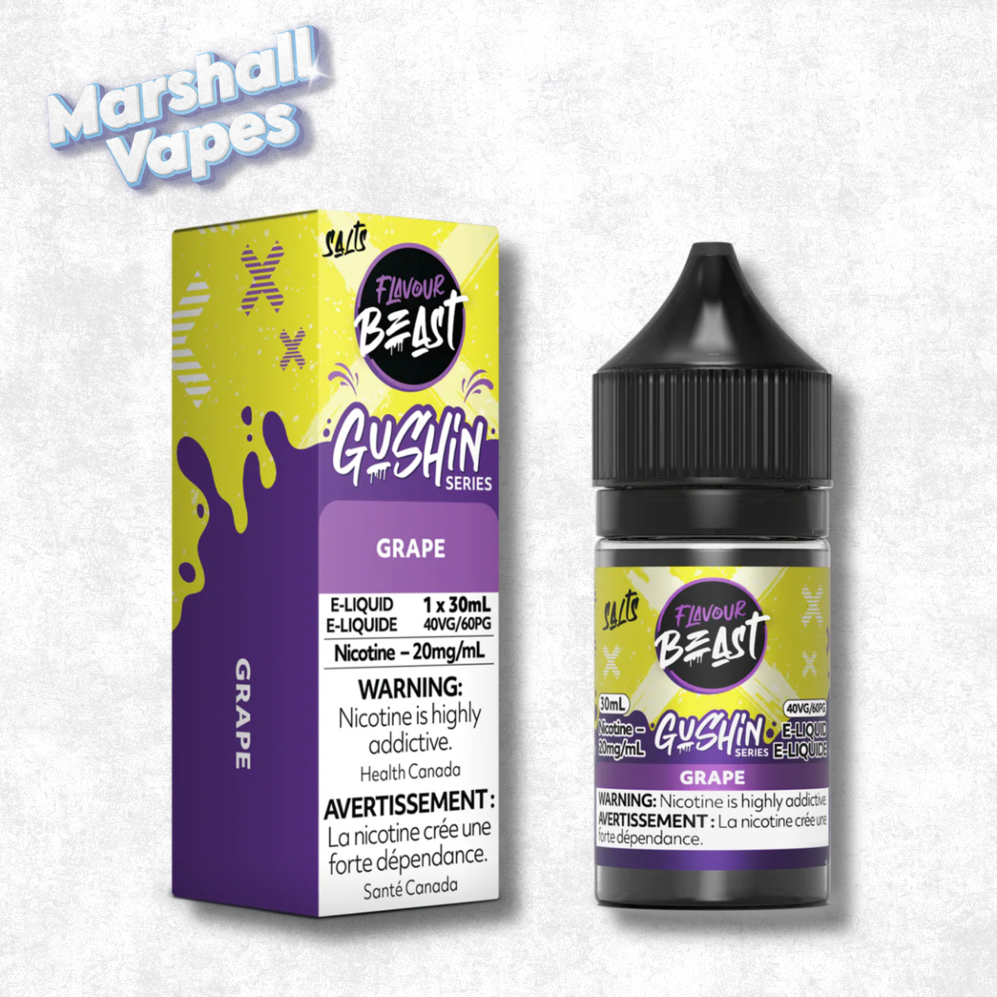Flavour Beast E-Liquid Gushin Grape nicotine salt e-liquid grape fruit flavour