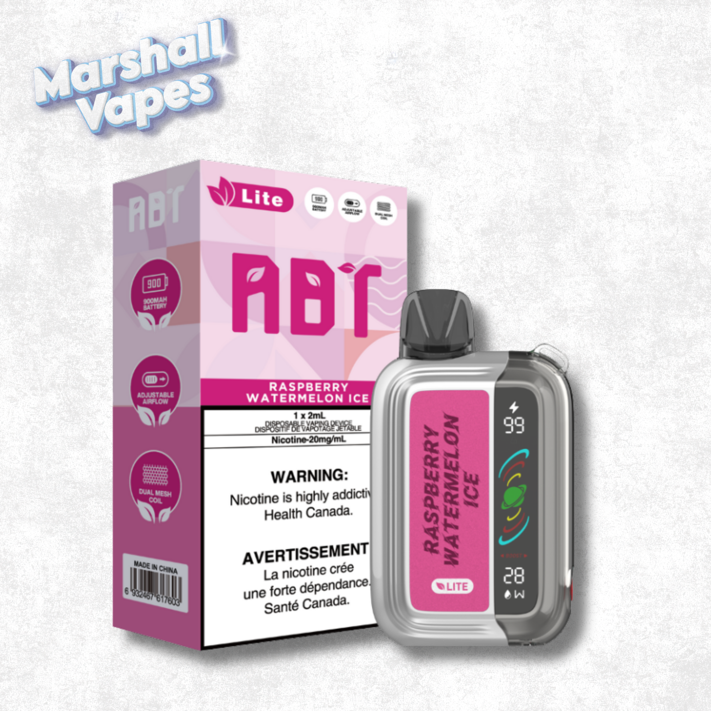 ABT Lite Disposable – Raspberry Watermelon Ice