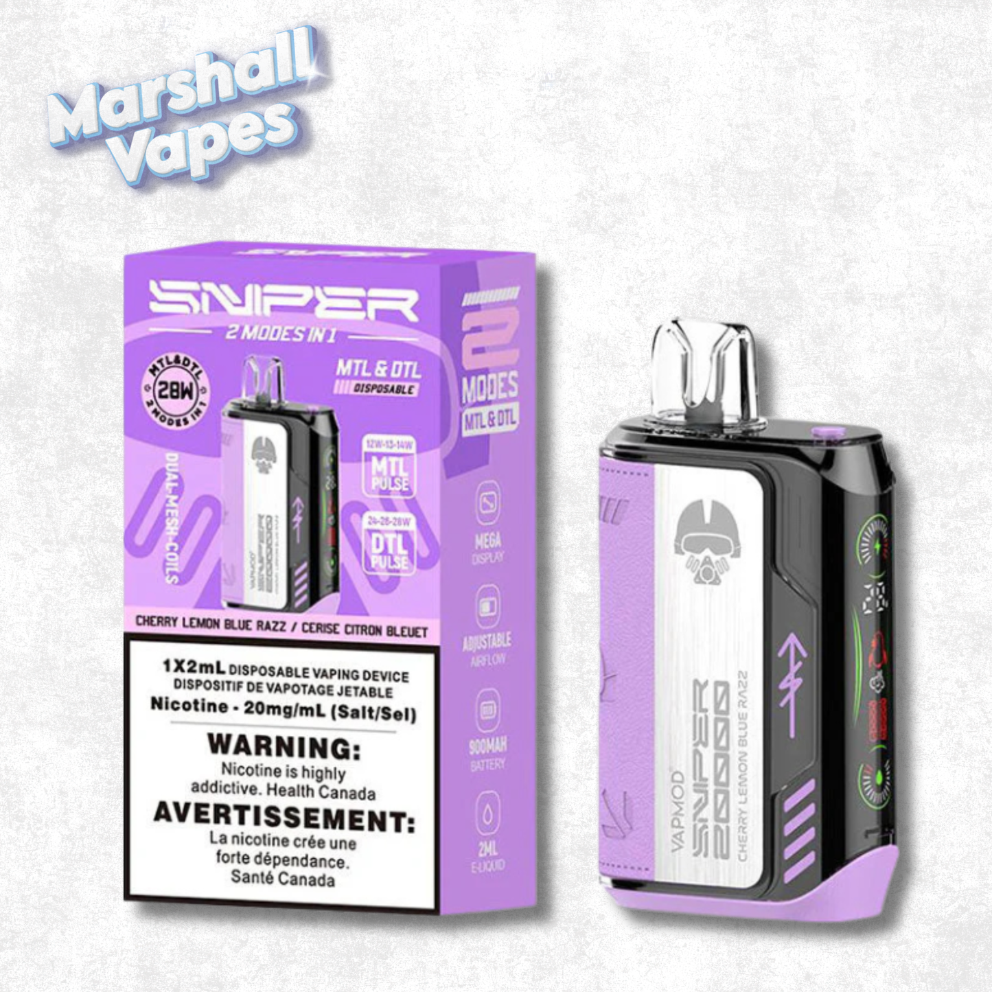 Sniper Disposable - Cherry Lemon Blue Razz