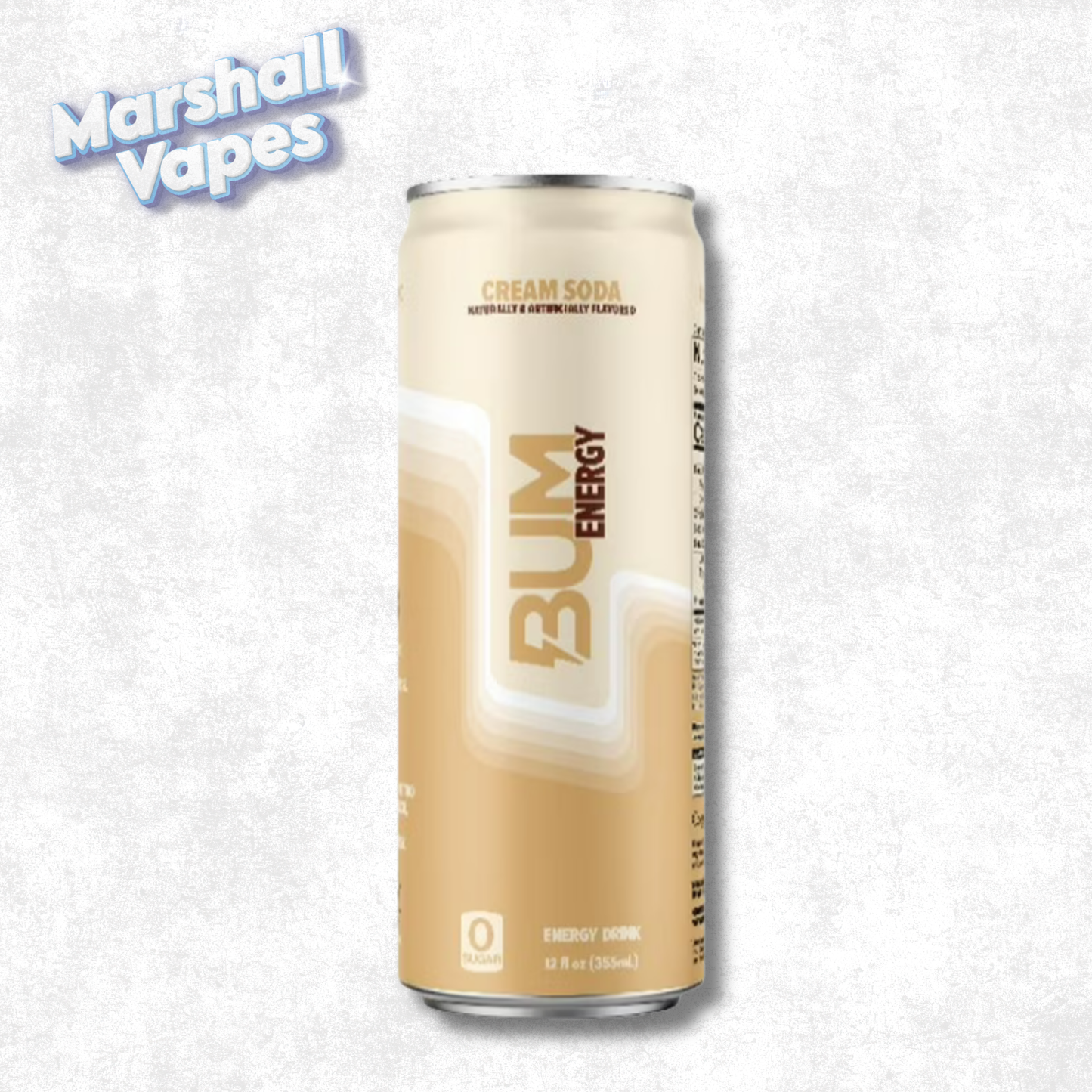 Bum Energy Cream Soda (355ml) – Zero Sugar Energy Drink