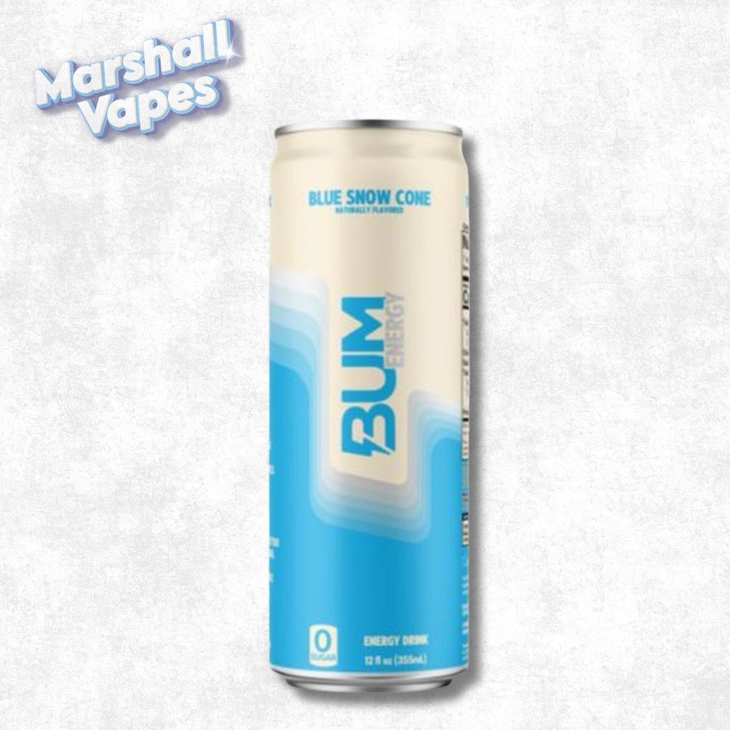 Bum Energy Blue Snow Cone (355ml) – Zero Sugar Energy Drink