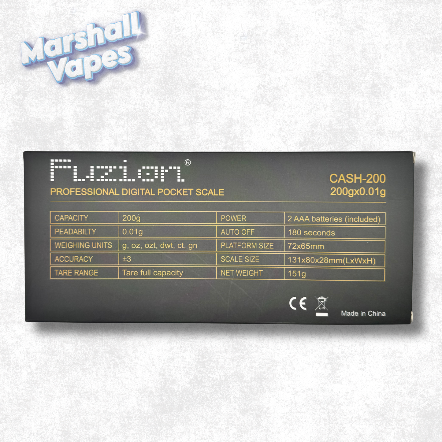 Cache-200 Digital Scale 200g x 0.01g – Precision Pocket Scale