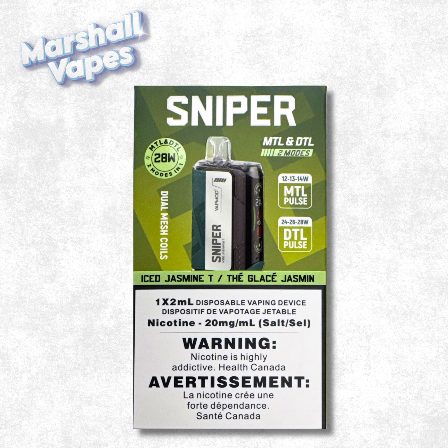 Sniper Disposable – Iced Jasmine Tea