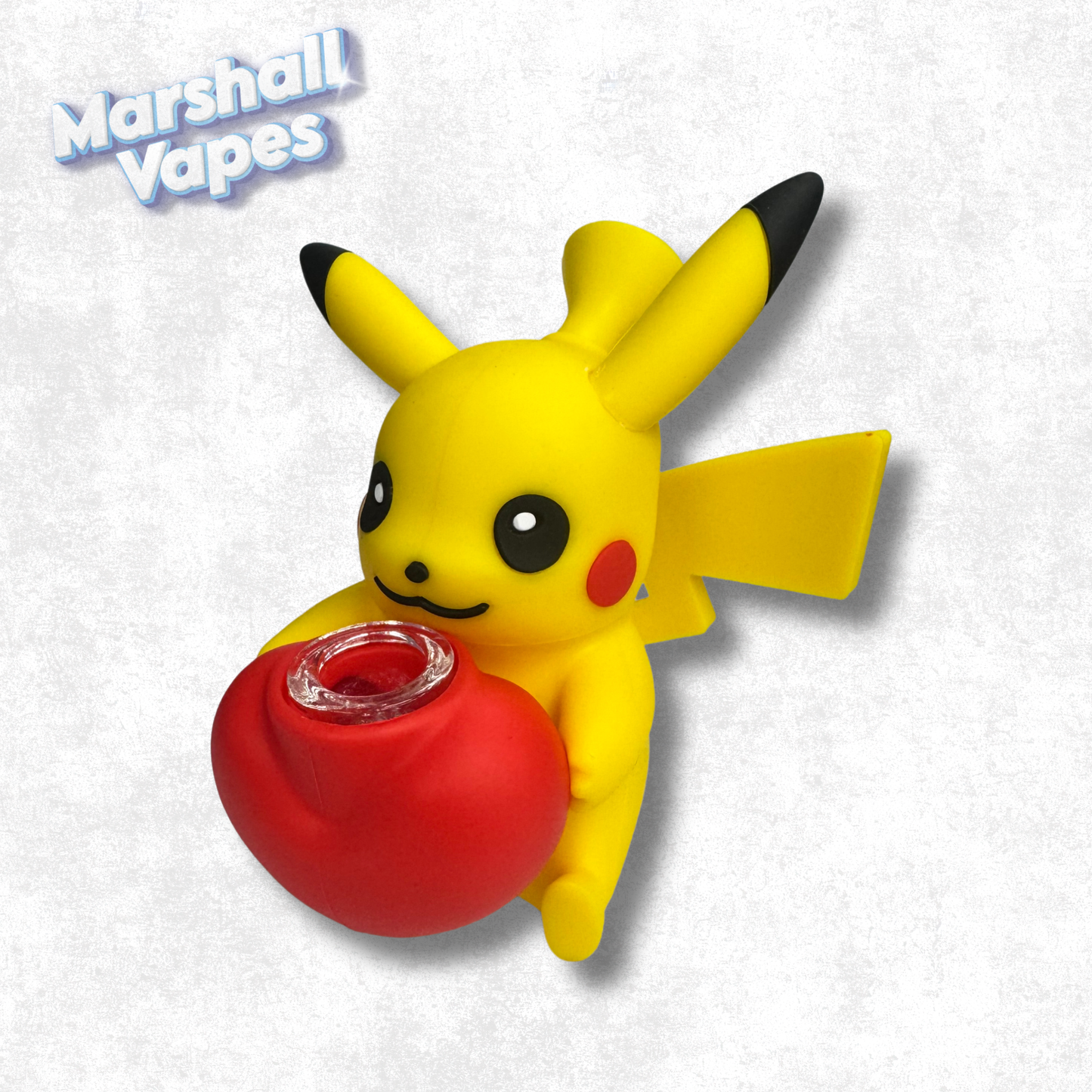 4.5" Pikachu with Heart Silicone Bong Yellow
