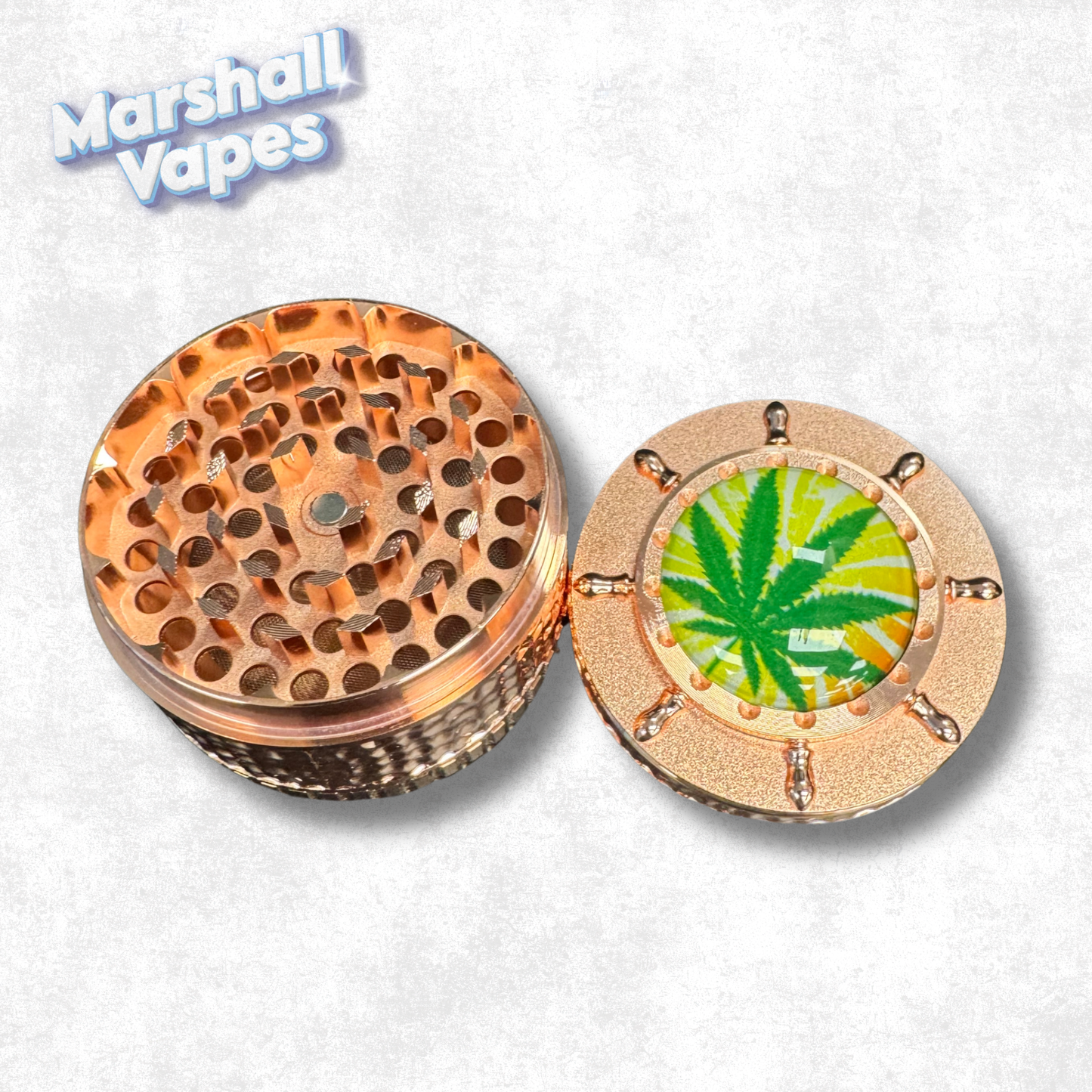 Arsenal Metal Grinder 65mm 4pc Gold Leaf Logo