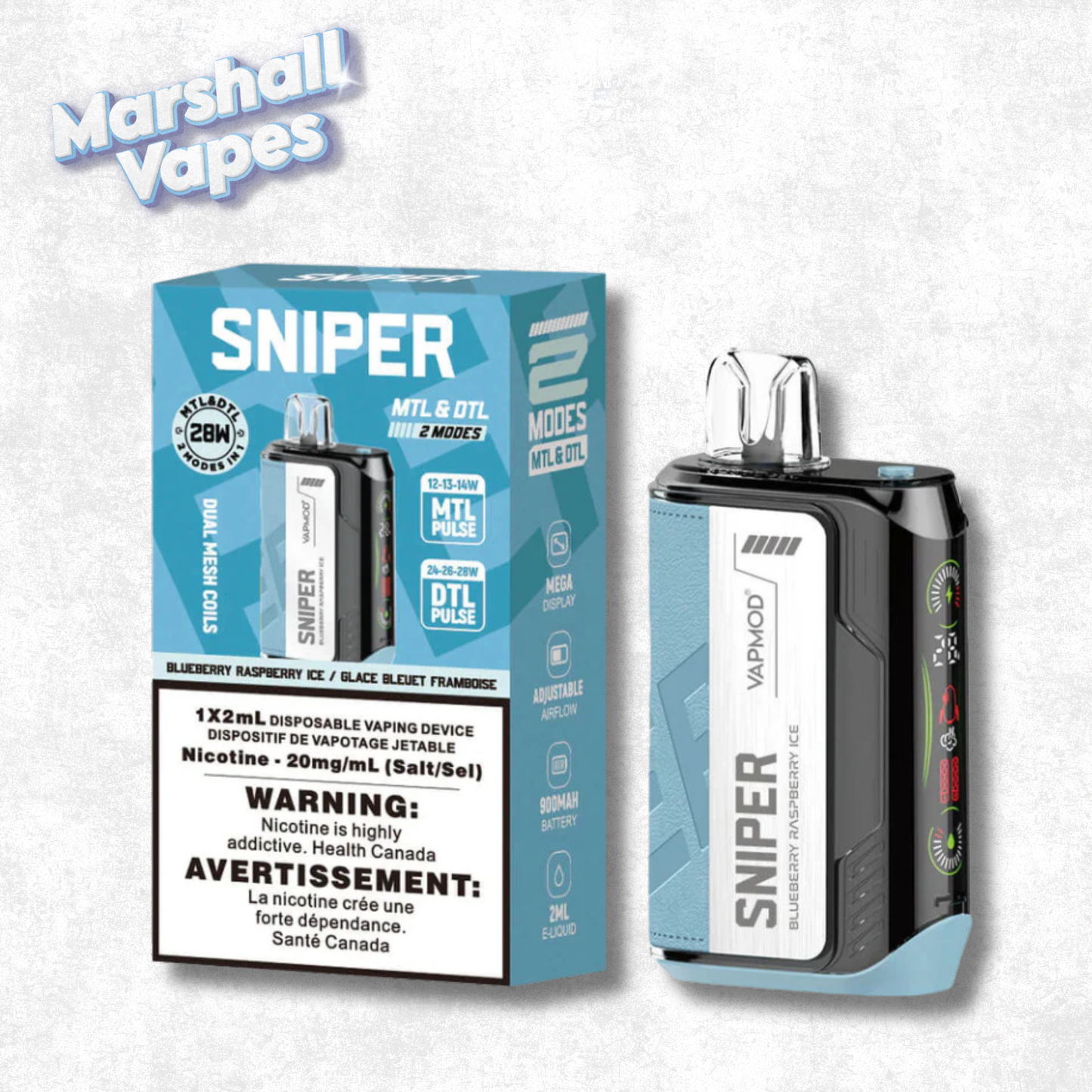 Sniper Disposable – Blueberry Raspberry Ice