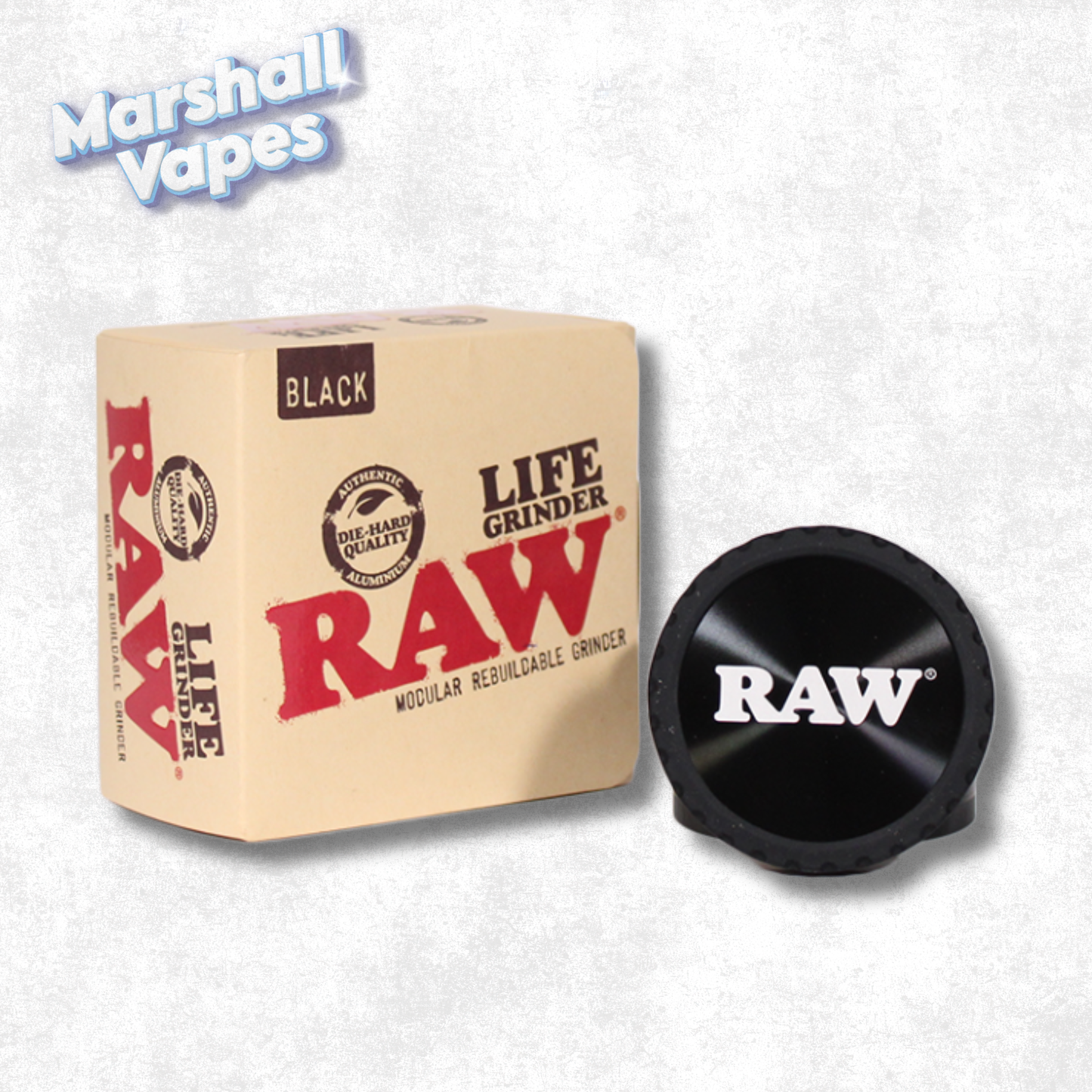RAW Life Grinder Modular Rebuildable Grinder (Black)