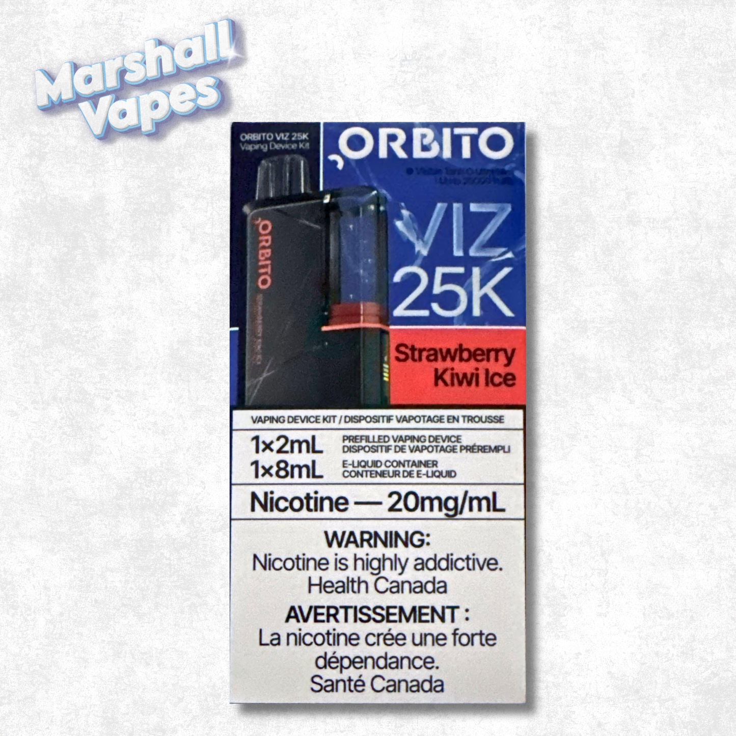 Orbito Viz 25K - Strawberry Kiwi Ice
