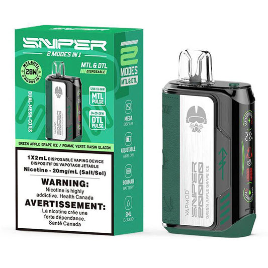 Sniper Disposable - Green Apple Grape Ice