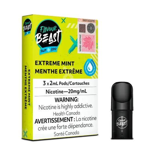 Flavour Beast Pod Pack  Extreme Mint Iced 3/Pack