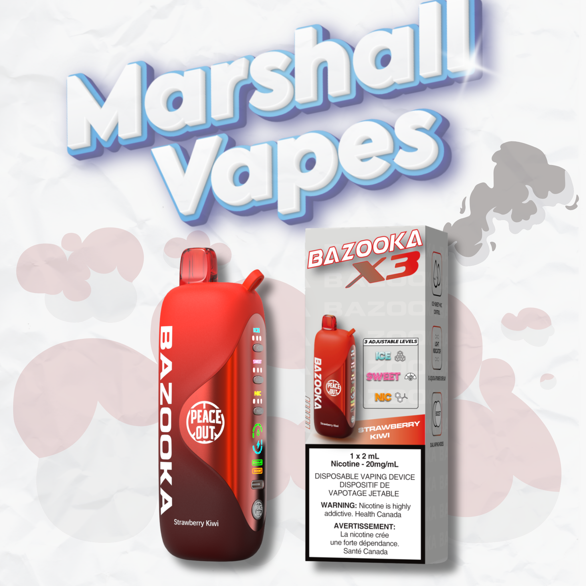 Bazooka X3 Disposable | Best Price $31.99  Marshall Vapes
