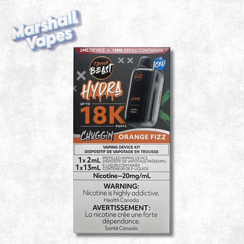 Flavour Beast Hydra 18K Disposable – Chuggin' Series: Orange Fizz