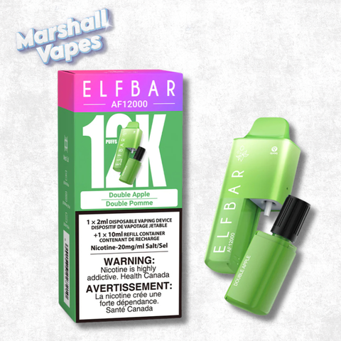 ElfBar 12K Disposable Double Apple, crisp double apple flavour, 2mL 20mg 12000 puffs