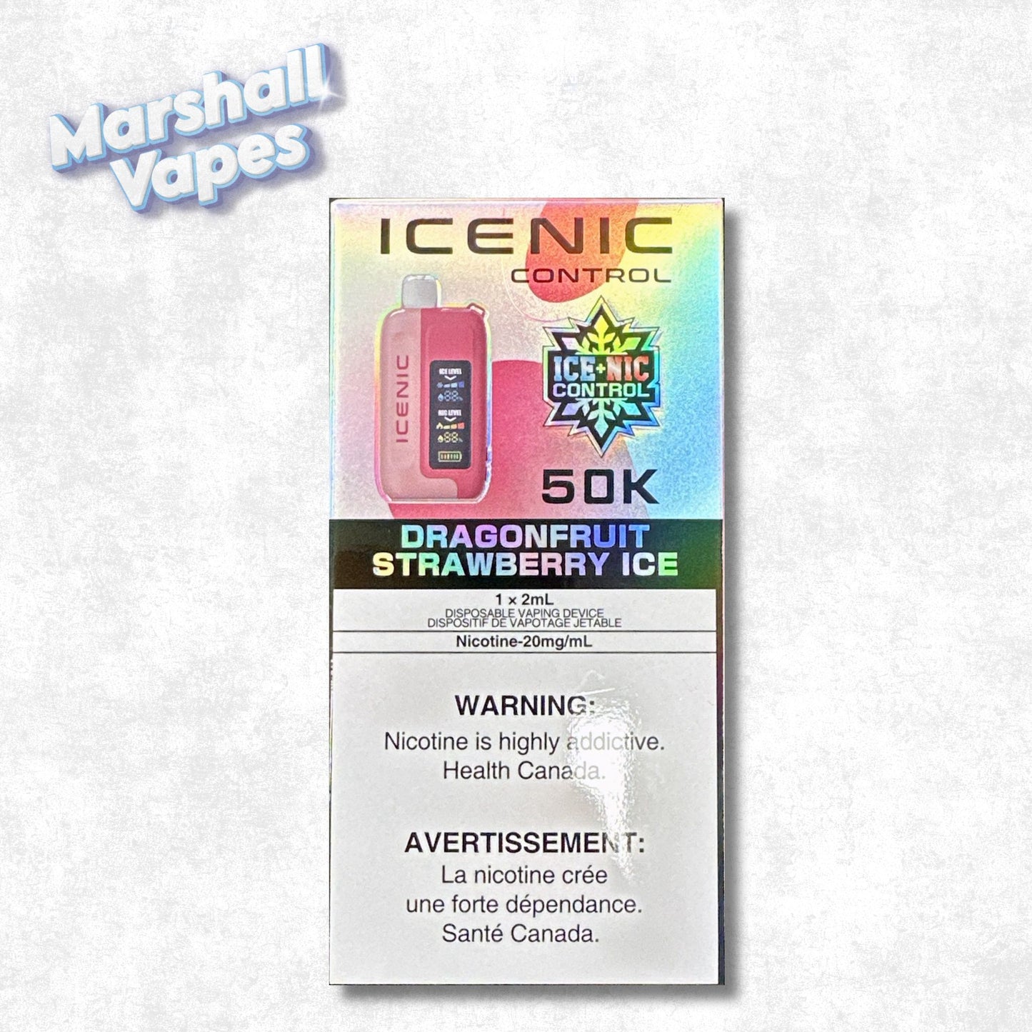 ICE NIC Control Disposable – Dragonfruit Strawberry Ice