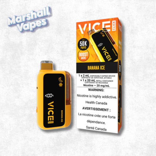 Vice Click Disposable – Banana Ice (50,000 Puffs)