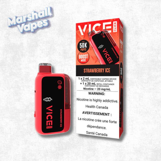 Vice Click Disposable – Strawberry Ice (50,000 Puffs)