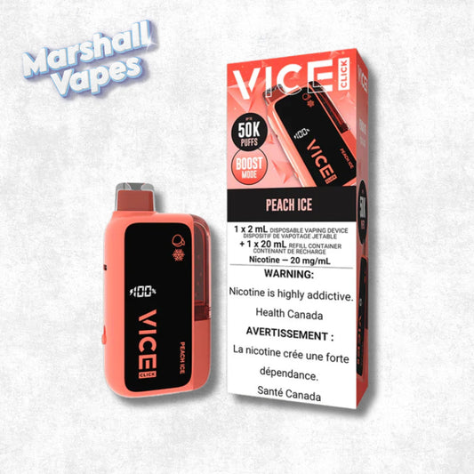 Vice Click Disposable – Peach Ice (50,000 Puffs)