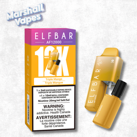 ElfBar 12K Disposable Triple Mango, triple mango flavour, 2mL 20mg 12000 puffs