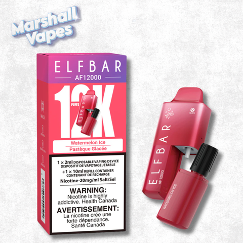 ElfBar 12K Disposable Watermelon Ice, watermelon ice flavour, 2mL 20mg 12000 puffs