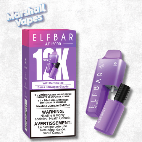 ElfBar 12K Disposable Wild Berries Ice, wild berry menthol flavour, 2mL 20mg 12000 puffs