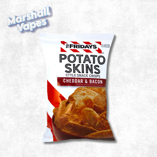 TGI Fridays Potato Skins Snack Crisps – Cheddar & Bacon