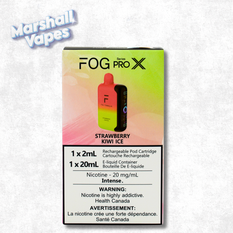Fog Pro X Series disposable vape, Strawberry Kiwi Ice, 20mL e-liquid