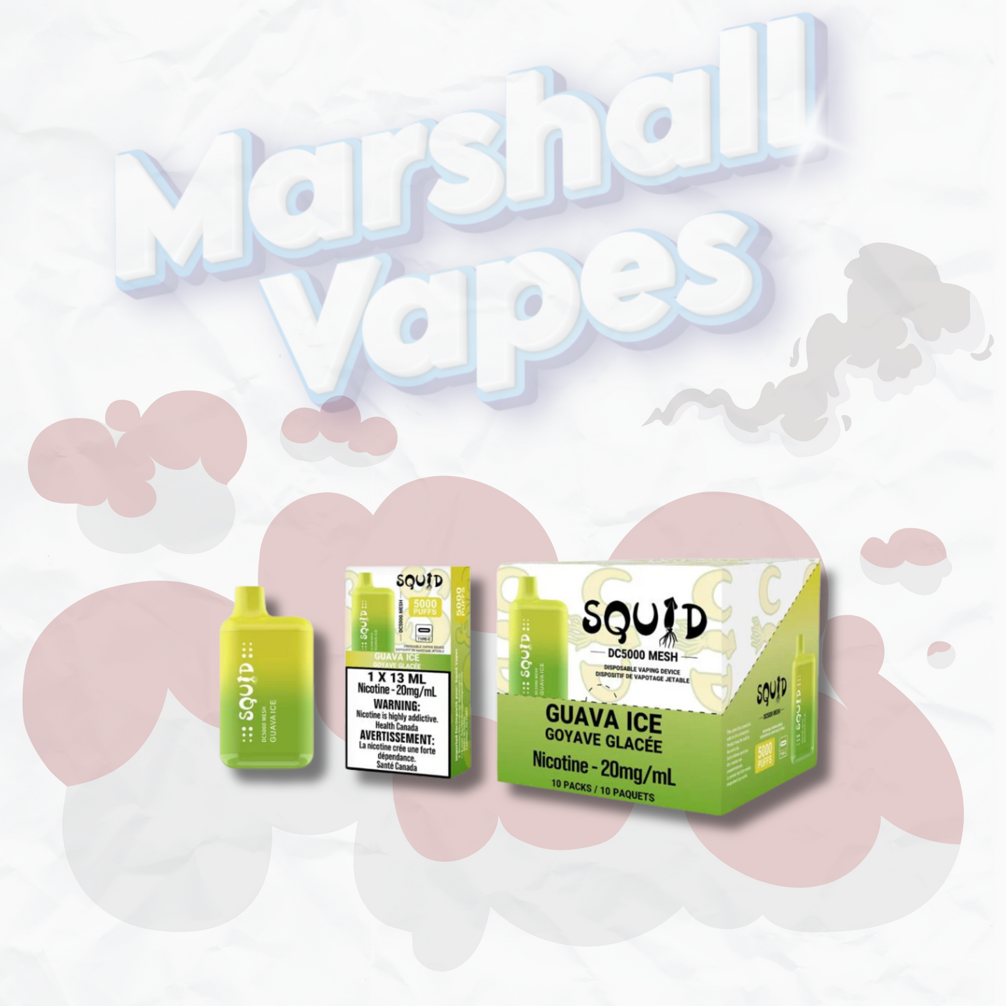 Squid Disposable 5000 Guava Ice