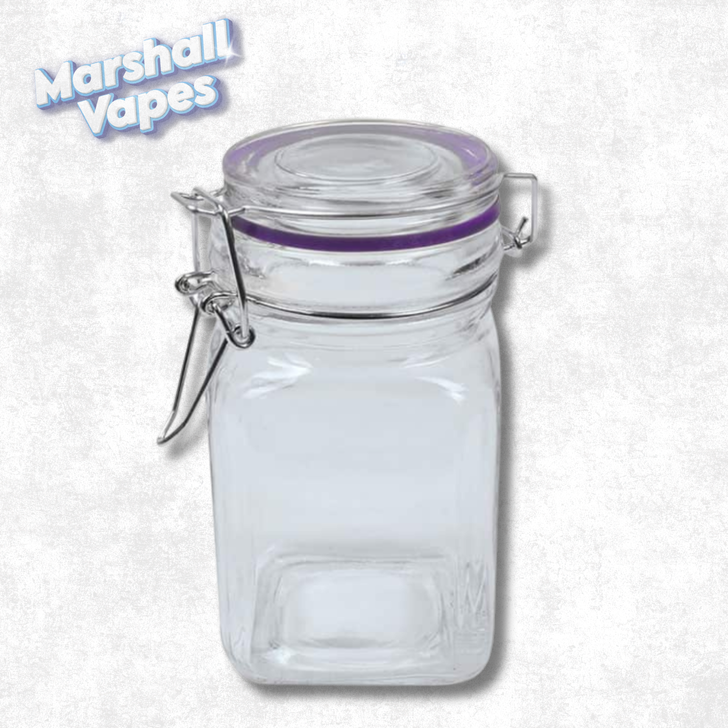 Juicy Jay clear glass jar large size for herb storage spacious transparent container