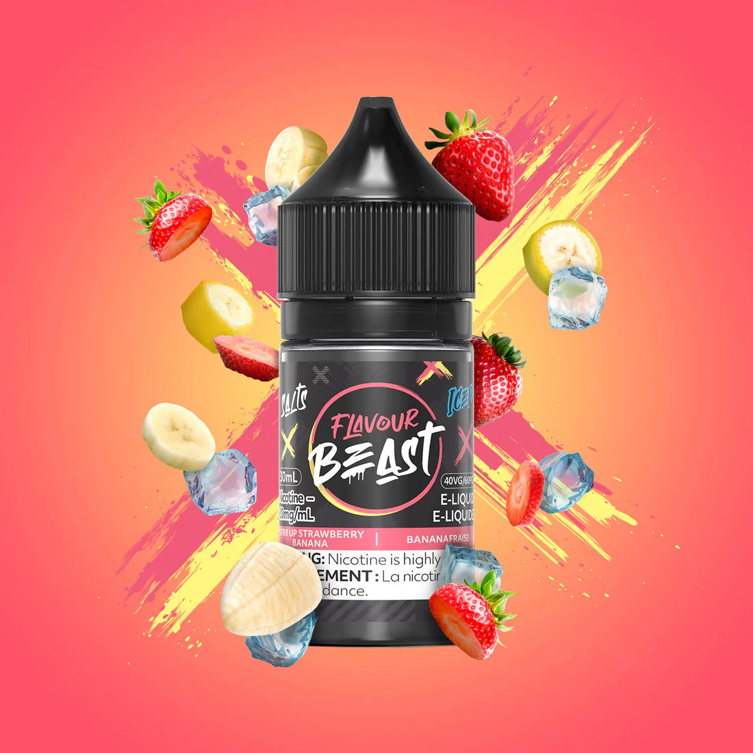 Beast Salt STR8 UP Strawberry Banana Iced