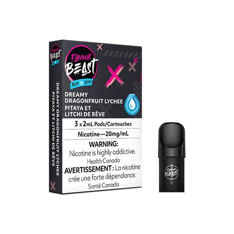 Flavour Beast Pod Pack Dreamy Dragonfruit Lychee, 3x2mL 20mg pods