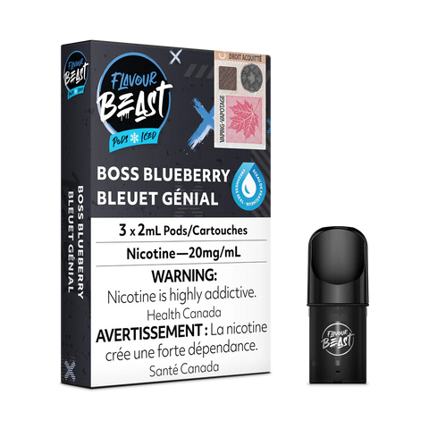 Flavour Beast Pod Pack Boss Blueberry, 3x2mL 20mg pods
