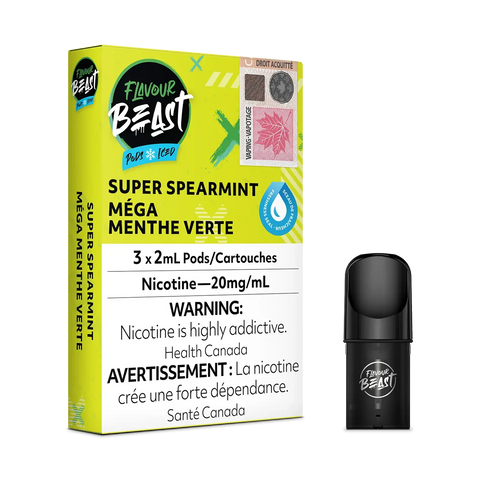 Flavour Beast Pod Pack Super Spearmint, 3x2mL 20mg pods